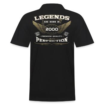 23ème anniversaire légende vintage 2000 cadeau homme - Polo Homme - noir - Dos - Kai (181cm)
