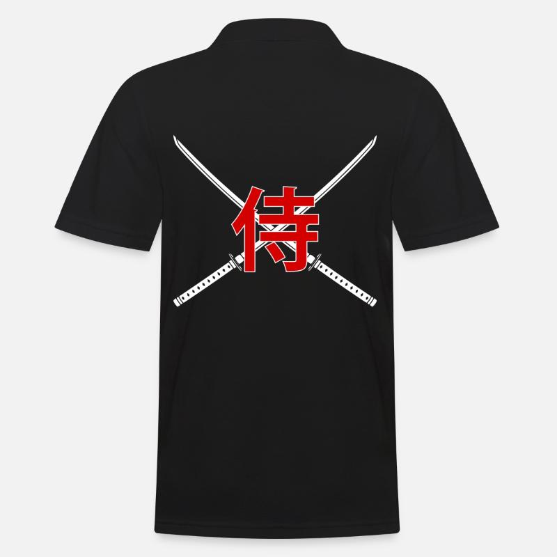 Schwert - Samurai - Männer Poloshirt - Schwarz