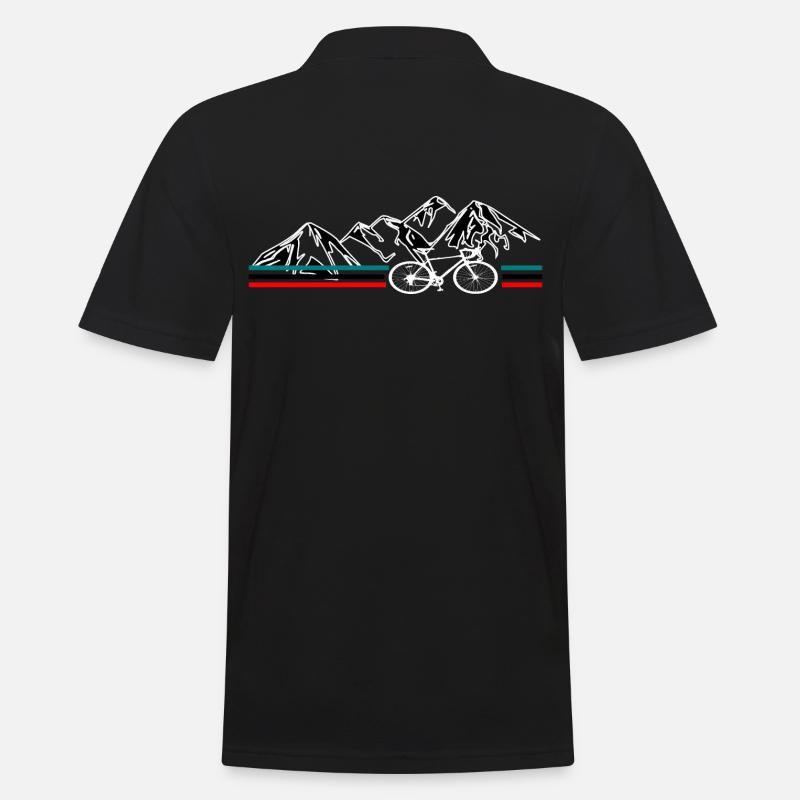 Vélo de route cyclisme rétro - Polo Homme - noir