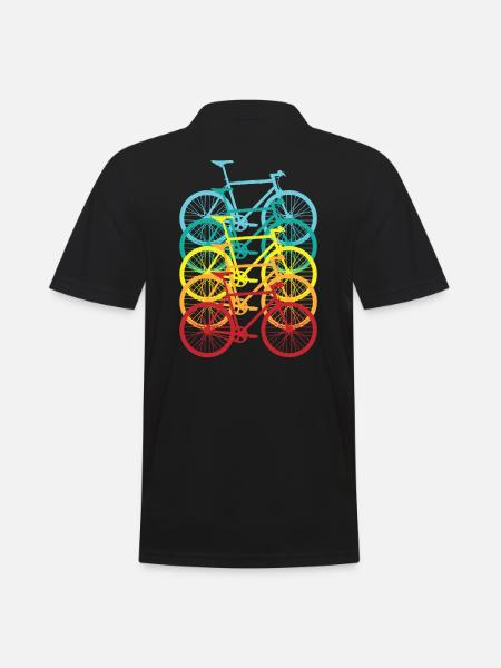 Retro Fahrrad T-Shirt Vintage Fahrräder - Männer Poloshirt - Schwarz