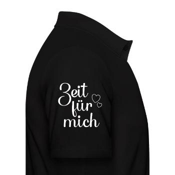 Zeit für mich hell - Männer Poloshirt - Schwarz - Rechts - Nico (186cm)