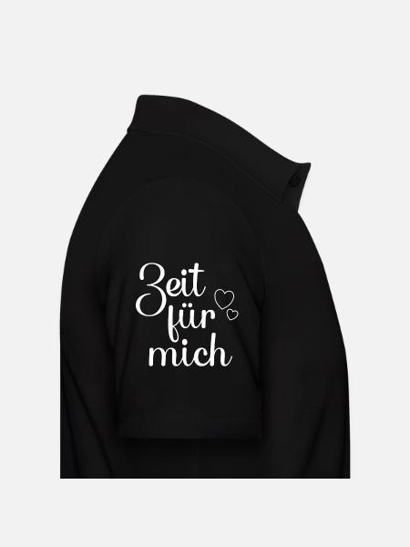 Zeit für mich hell - Männer Poloshirt - Schwarz