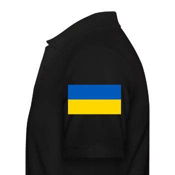 Ukraine Flag BlueYellow Harmony - Männer Poloshirt - Schwarz - Links