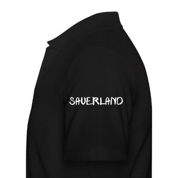 echt.SAUERLAND pur witt 2 - Männer Poloshirt - Schwarz - Links