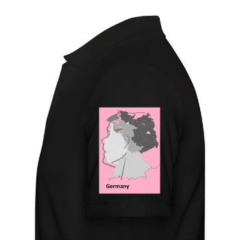 L’Allemagne en dégradé avec motif d’artiste - Polo Homme - noir - Gauche