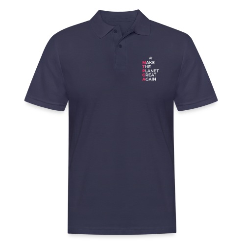 MakeThePlanetGreatAgain lettering behind - Men's Polo Shirt