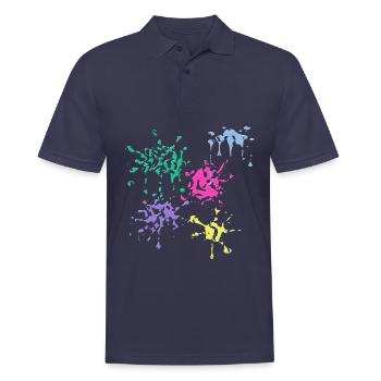 Taches de couleur - Polo Homme - bleu marine - Devant - Kai (181cm)
