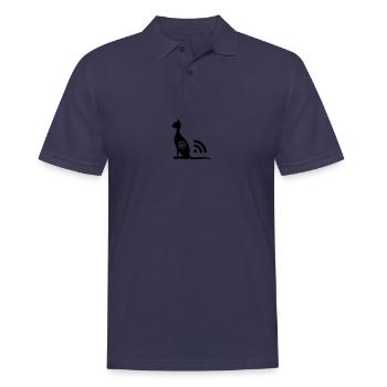 Cat Wi-Fi ON OFF - Men's Polo Shirt - navy - Front - Kai (181cm)