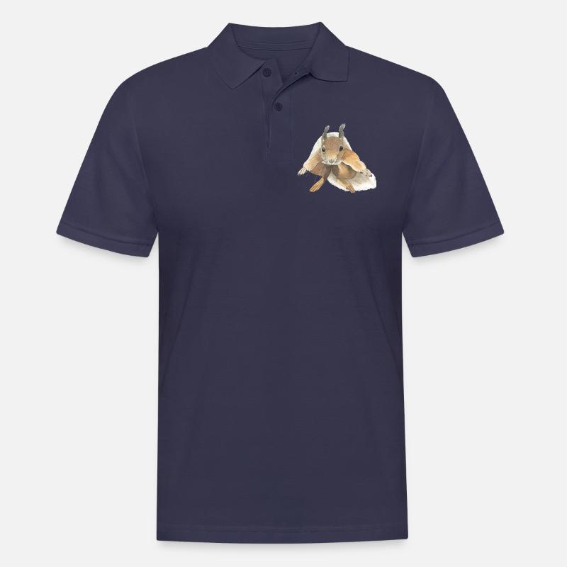 Eichhörnchen springen squirrel - Männer Poloshirt - Navy