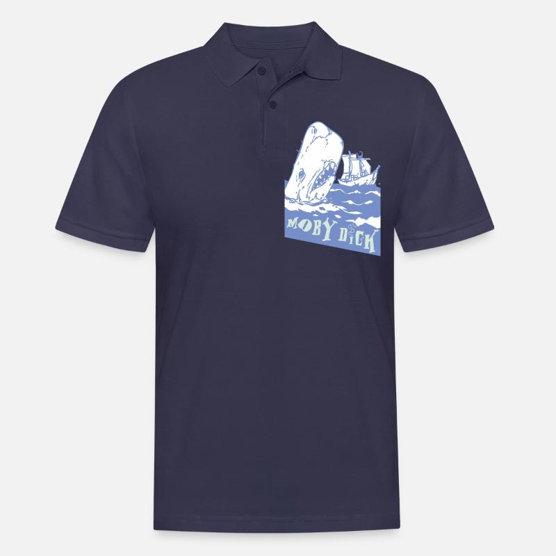Moby Dick - Männer Poloshirt - Navy