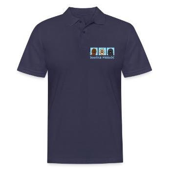 Doodle Friends - Männer Poloshirt - Navy - Vorne - Kai (181cm)