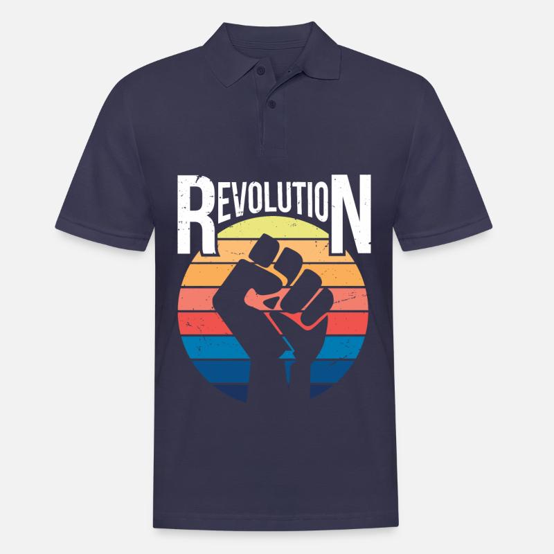 Revolution Retro Faust Geschenk - Männer Poloshirt - Navy