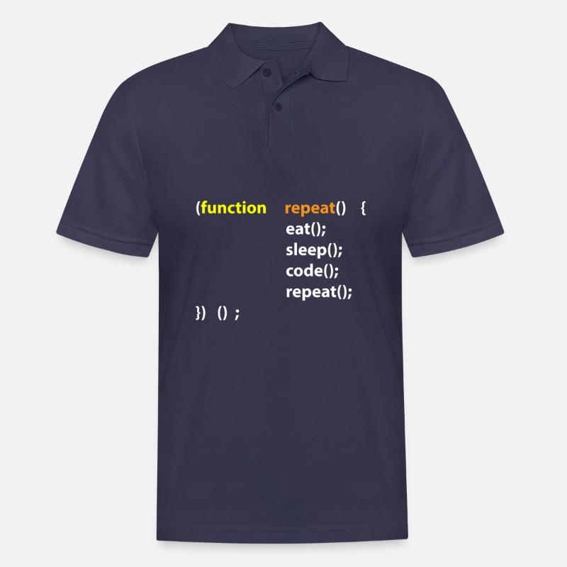 Code Eat Sleep Repeat Hacker IT Geschenk - Männer Poloshirt - Navy
