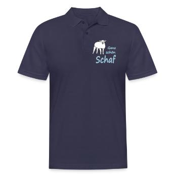 Ganz schön Schaf - Männer Poloshirt - Navy - Vorne - Kai (181cm)