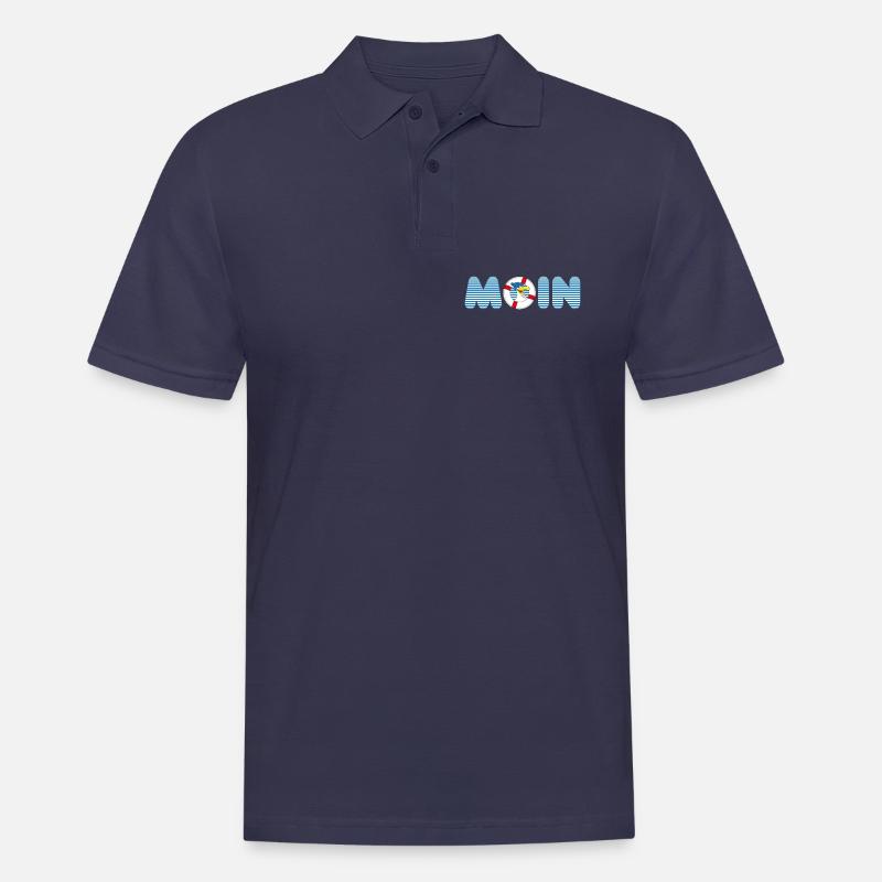 Moin Möve mit Rettungsring - Männer Poloshirt - Navy