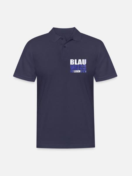 Blau Weiss ein Leben Lang - Männer Poloshirt - Navy