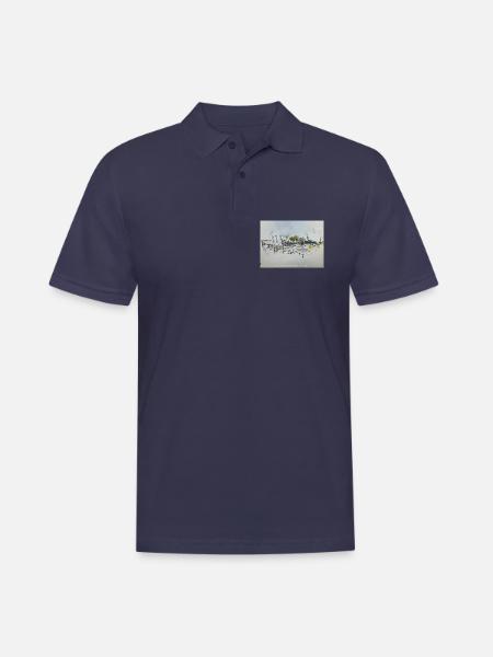 Räucherei Bornholm - Männer Poloshirt - Navy