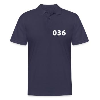 036 Almere Zeewolde - Männer Poloshirt - Navy - Vorne - Kai (181cm)