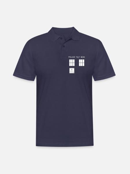 Police box - Männer Poloshirt - Navy