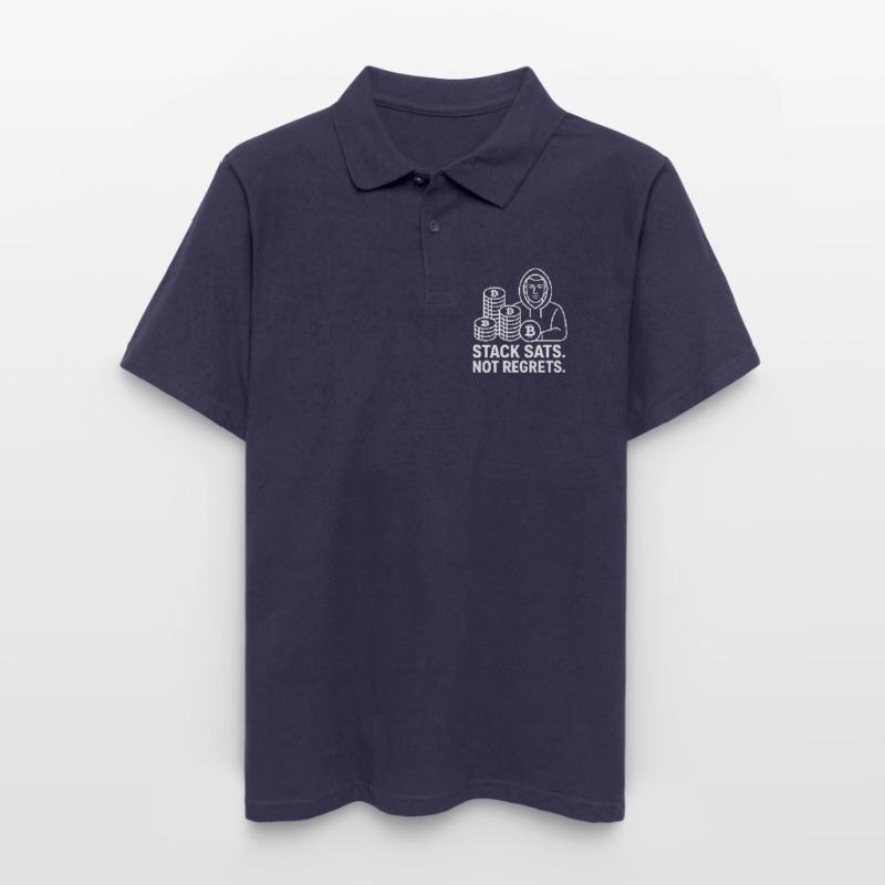 Conception de sweat à capuche Bitcoin – Stack Sats. Pas de regrets. Polo Homme