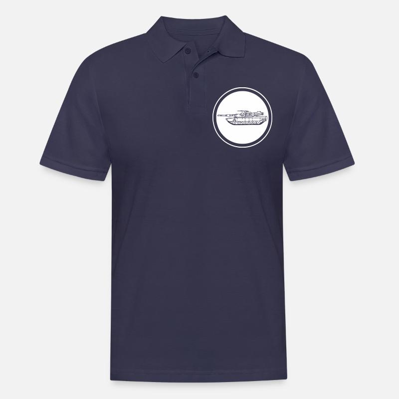 Panzer M1 Abrams Kreis - Männer Poloshirt - Navy