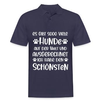 Es gibt so viele Hunde - Männer Poloshirt - Navy - Vorne - Kai (181cm)