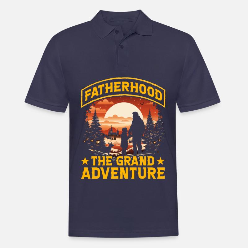 Vaterschaft das große Abenteuer - Männer Poloshirt - Navy