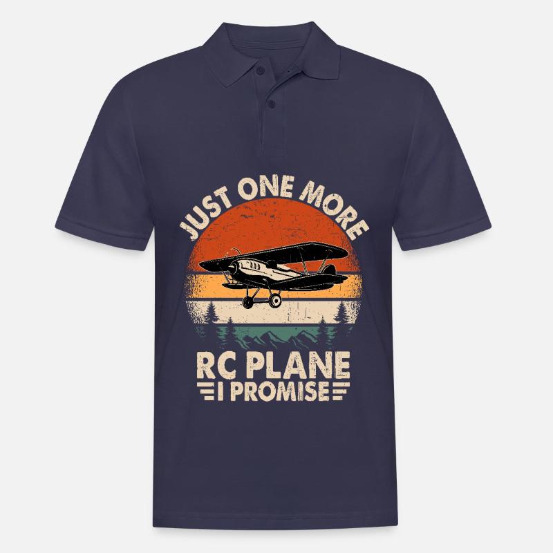 Nur noch ein RC-Flugzeug, versprochen - Männer Poloshirt - Navy