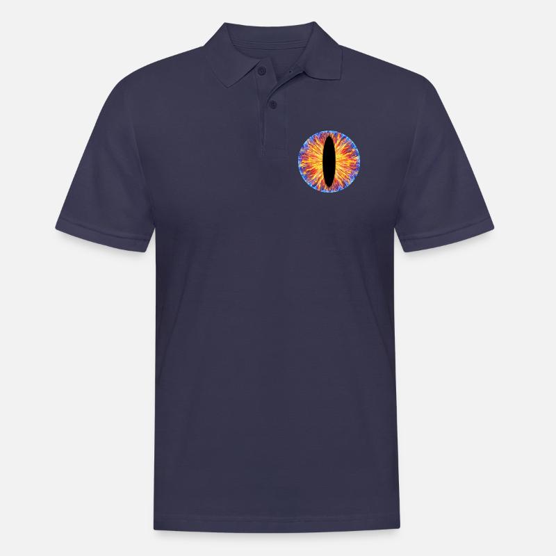 Oeil dragon - Feu et eau - Polo Homme - bleu marine