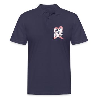 F*ck cancer Chemise de course boueuse - Polo Homme - bleu marine - Devant - Kai (181cm)