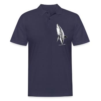 Weißer Hai - Weißer Hai - Männer Poloshirt - Navy - Vorne - Kai (181cm)