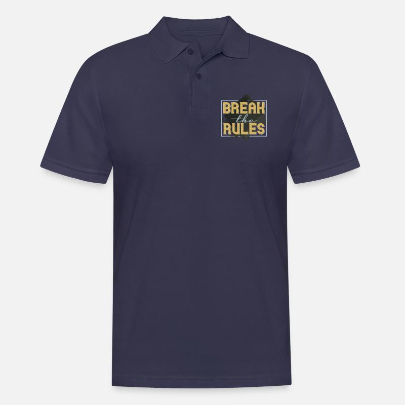 Break the rules - Männer Poloshirt - Navy