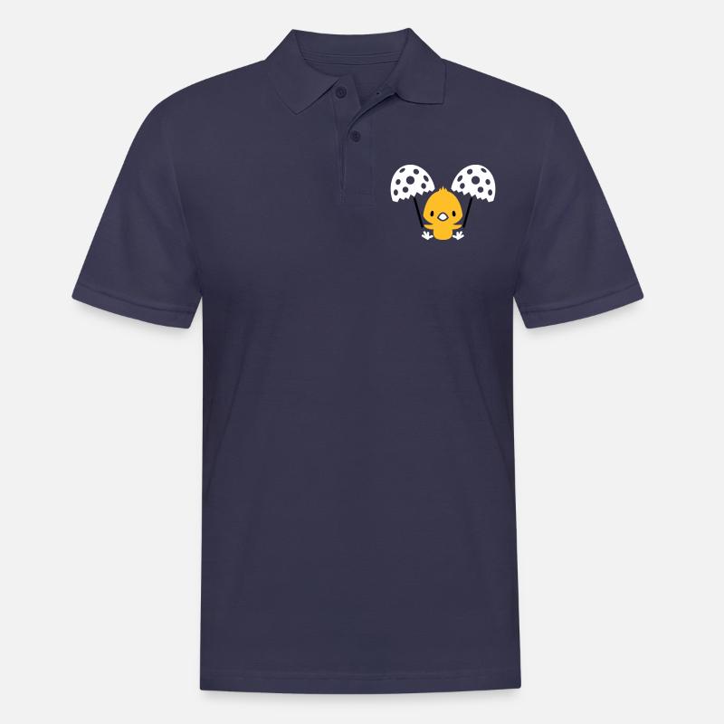 Küken mit Schirm - Männer Poloshirt - Navy