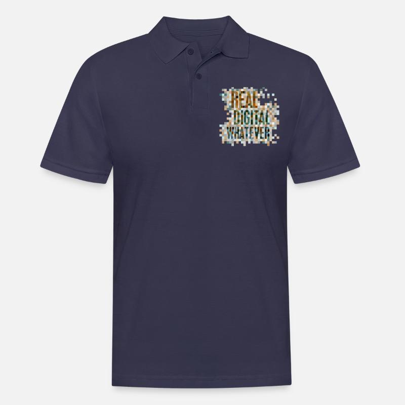 Déclaration: réelle. Numérique. Peu importe. - Polo Homme - bleu marine