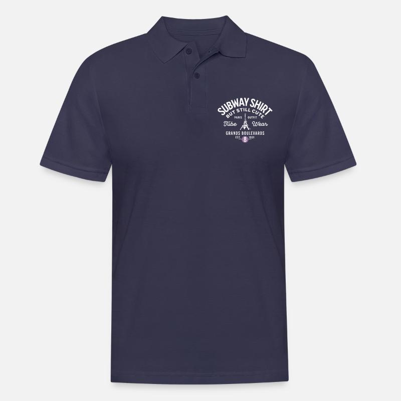 Pariser U-Bahn-Hemd Grands Boulevards - Männer Poloshirt - Navy