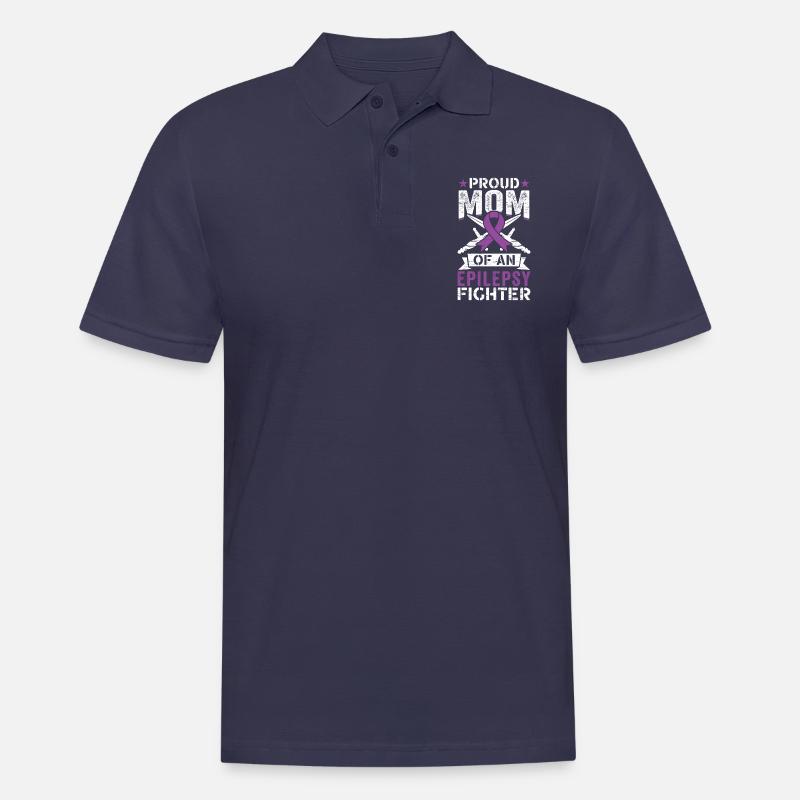 Mutter Einer Mutter Einer Epilepsie-kämpferin - Männer Poloshirt - Navy