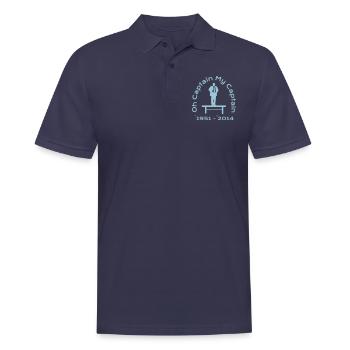 Oh Captain My Captain - Tribute - Männer Poloshirt - Navy - Vorne - Kai (181cm)
