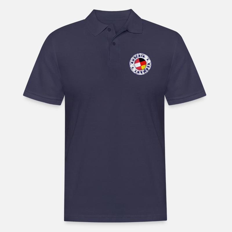 AUSTRIA GERMANY Stamp - Männer Poloshirt - Navy