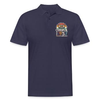 Original 1957 Vintage Vintage Rétro Anniversaire - Polo Homme - bleu marine - Devant - Kai (181cm)