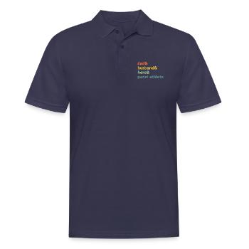 Dad& Man& Hero & Padel athlète de tennis - Polo Homme - bleu marine - Devant - Kai (181cm)