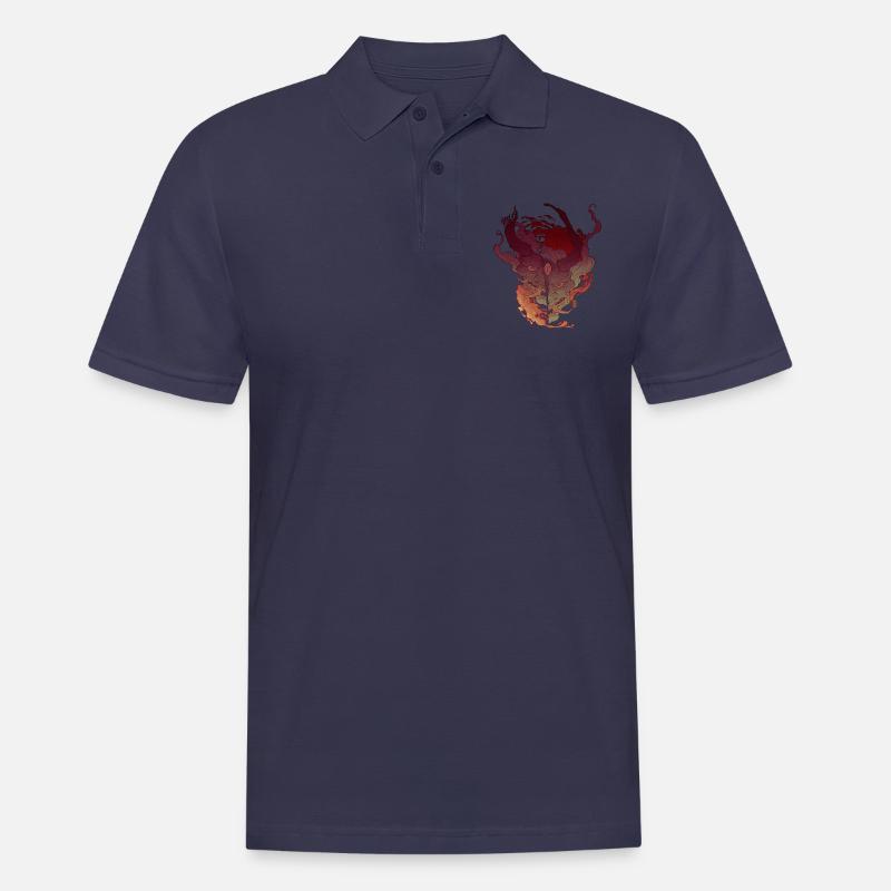 Dreiäugiger Oni-Dämon - Männer Poloshirt - Navy