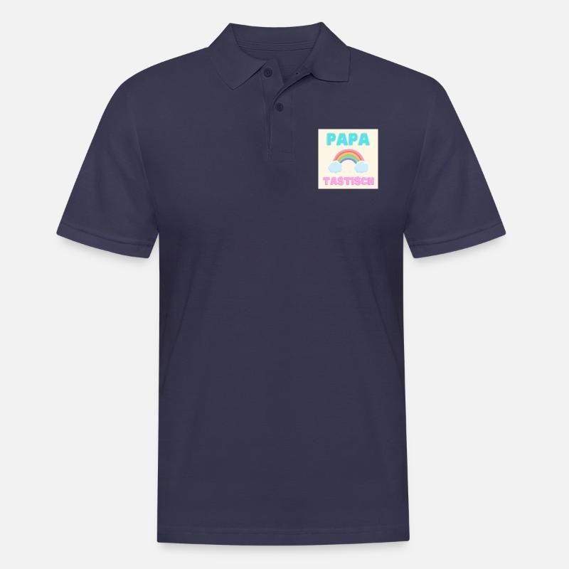papatastisch - Regenbogen (Rainbow) Version - Männer Poloshirt - Navy