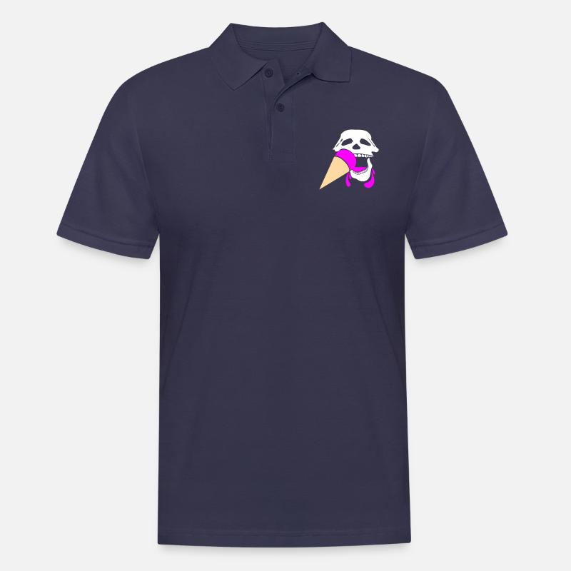 Totenkopf mit Eis - Männer Poloshirt - Navy
