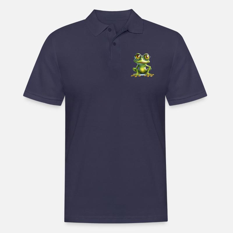 Frösche brauchen eigentlich keine Brille - Männer Poloshirt - Navy