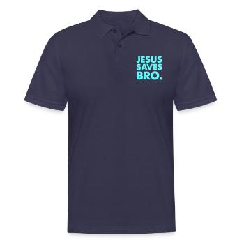 Jésus sauve mon frère - Polo Homme - bleu marine - Devant - Kai (181cm)