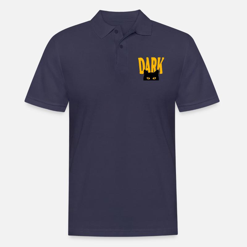 Dunkle Katze - Männer Poloshirt - Navy