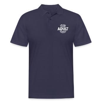 Je suis un adulte techniquement techniquement adulte blague - Polo Homme - bleu marine - Devant - Kai (181cm)