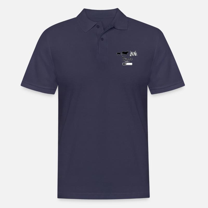 Vache d'herens, eringer, queen loading - Polo Homme - bleu marine