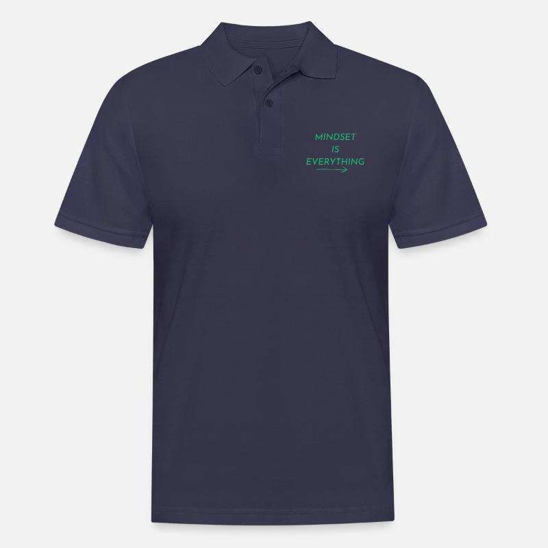 MINDSET IS EVERTHING - Männer Poloshirt - Navy