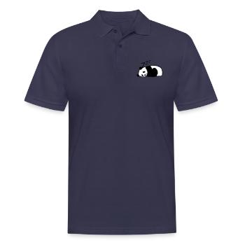 panda sleeps nap sleeping - Men's Polo Shirt - navy - Front - Kai (181cm)